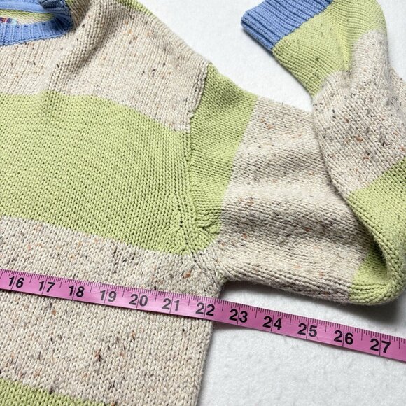 URBAN OUTFITTERS Men Pullover Sweater Sz M Multicolor Striped Crewneck Casual - Picture 10 of 12